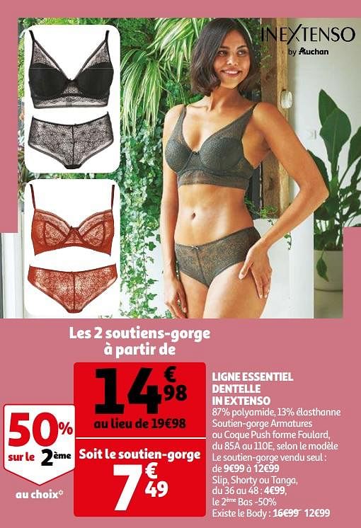 Inextenso Soutiens gorge ligne essentiel dentelle in extenso En