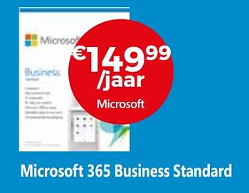 Promoties Microsoft 365 business standard - Microsoft - Geldig van 01/11/2020 tot 30/11/2020 bij Exellent