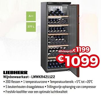 Promotions Liebherr wijnbewaarkast - lwwkr421122 - Liebherr - Valide de 01/11/2020 à 30/11/2020 chez Exellent