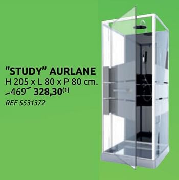 Promotions Cabines de douche study aurlane - Aurlane - Valide de 12/11/2020 à 16/11/2020 chez BricoPlanit