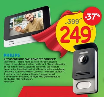 Promoties Kit vidéophone welcome eye connect philips - Philips - Geldig van 12/11/2020 tot 16/11/2020 bij BricoPlanit