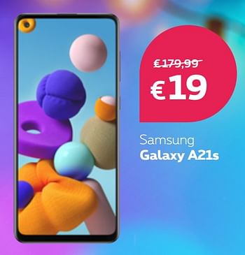 Promotions Samsung galaxy a21s - Samsung - Valide de 02/11/2020 à 20/11/2020 chez Proximus