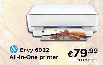 Promoties Hp envy 6022 all-in-one printer - HP - Geldig van 01/11/2020 tot 30/11/2020 bij Compudeals