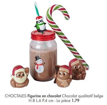 Promotions Choctales figurine en chocolat chocolat qualitatif belge - Produit maison - Casa - Valide de 02/11/2020 à 25/12/2020 chez Casa