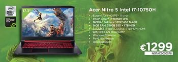 Promoties Acer nitro 5 intel i7-10750h - Acer - Geldig van 01/11/2020 tot 30/11/2020 bij Compudeals