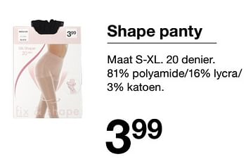 Promoties Shape panty - Huismerk - Zeeman  - Geldig van 07/11/2020 tot 13/11/2020 bij Zeeman