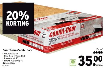 Promoties Enertherm combi-floor - Iko Enertherm - Geldig van 18/11/2020 tot 01/12/2020 bij Gamma