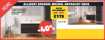 Promotions Allibert brussel meubel antraciet grijs - Allibert - Valide de 06/11/2020 à 15/11/2020 chez Bouwcenter Frans Vlaeminck
