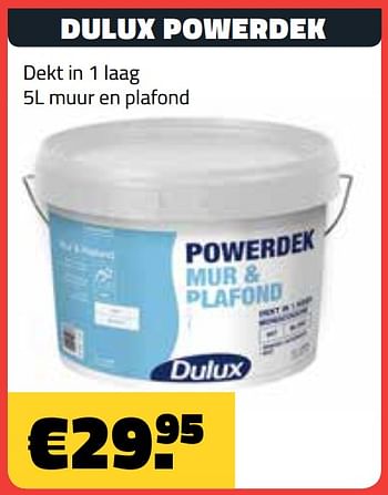 Promotions Dulux powerdek - Dulux - Valide de 06/11/2020 à 15/11/2020 chez Bouwcenter Frans Vlaeminck