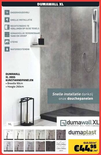 Promotions Dumawall xl 3995 kunstwandpanelen - Dumawall - Valide de 06/11/2020 à 15/11/2020 chez Bouwcenter Frans Vlaeminck