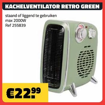 Promoties Kachelventilator retro green - Huismerk - Bouwcenter Frans Vlaeminck - Geldig van 06/11/2020 tot 15/11/2020 bij Bouwcenter Frans Vlaeminck