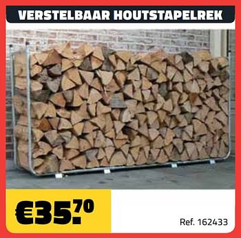 Promotions Verstelbaar houtstapelrek - Produit maison - Bouwcenter Frans Vlaeminck - Valide de 06/11/2020 à 15/11/2020 chez Bouwcenter Frans Vlaeminck