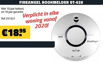Promotions Fireangel rookmelder st-620 - FireAngel - Valide de 06/11/2020 à 15/11/2020 chez Bouwcenter Frans Vlaeminck
