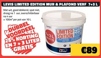 Promoties Levis limited edition mur + plafond verf - Levis - Geldig van 06/11/2020 tot 15/11/2020 bij Bouwcenter Frans Vlaeminck