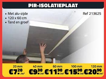 Promoties Pir-isolatieplaat - Huismerk - Bouwcenter Frans Vlaeminck - Geldig van 06/11/2020 tot 15/11/2020 bij Bouwcenter Frans Vlaeminck