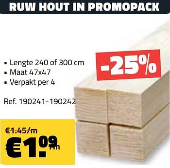 Promoties Ruw hout in promopack - Huismerk - Bouwcenter Frans Vlaeminck - Geldig van 06/11/2020 tot 15/11/2020 bij Bouwcenter Frans Vlaeminck