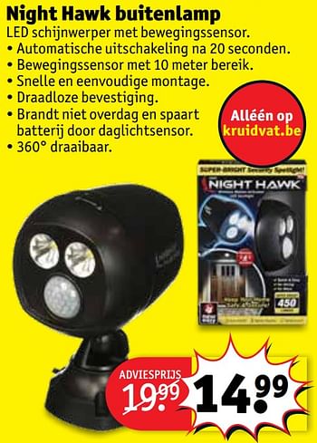 zuur Mangel warmte Huismerk - Kruidvat Night hawk buitenlamp - Promotie bij Kruidvat