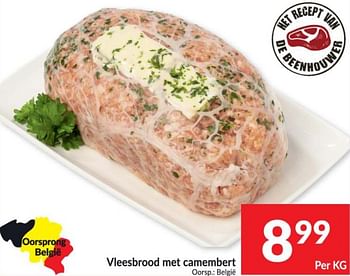 Promotions Vleesbrood met camembert - Produit maison - Intermarche - Valide de 10/11/2020 à 15/11/2020 chez Intermarche