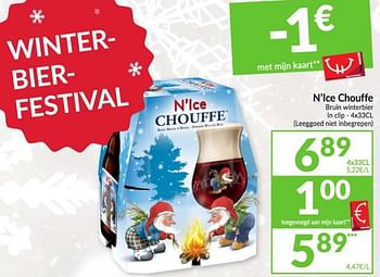 Promoties N`ice chouffe bruin winterbier - N'Ice Chouffe - Geldig van 10/11/2020 tot 15/11/2020 bij Intermarche