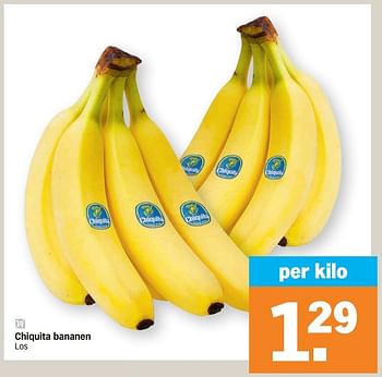 Promotions Chiquita bananen - Chiquita - Valide de 09/11/2020 à 15/11/2020 chez Albert Heijn