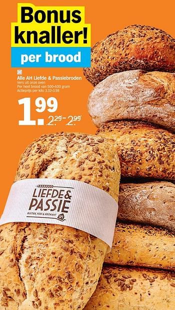 Promotions Alle ah liefde + passiebroden - Produit Maison - Albert Heijn - Valide de 09/11/2020 à 15/11/2020 chez Albert Heijn