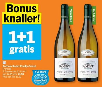 Promoties Antonin rodet pouilly-fuissé - Witte wijnen - Geldig van 09/11/2020 tot 15/11/2020 bij Albert Heijn