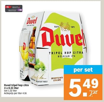 Promoties Duvel tripel hop citra - Duvel - Geldig van 09/11/2020 tot 15/11/2020 bij Albert Heijn