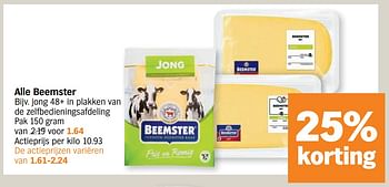 Promoties Jong 48+ in plakken van de zelfbedieningsafdeling - Beemster - Geldig van 09/11/2020 tot 15/11/2020 bij Albert Heijn