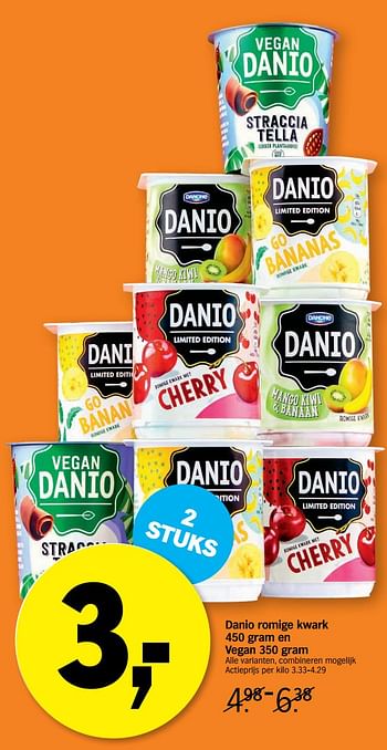 Promoties Danio romige kwark en vegan - Danone - Geldig van 09/11/2020 tot 15/11/2020 bij Albert Heijn