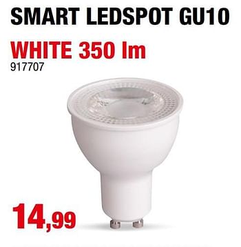 Promotions Smart ledspot gu10 white 350 lm - Prolight - Valide de 11/11/2020 à 15/11/2020 chez Hubo