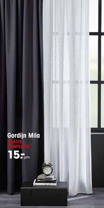 Promoties Gordijn mila - Huismerk - Kwantum - Geldig van 10/11/2020 tot 01/03/2021 bij Kwantum