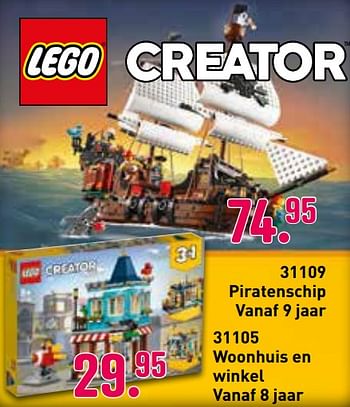 Promoties 31109 Piratenschip - Lego - Geldig van 15/10/2020 tot 06/12/2020 bij Europoint