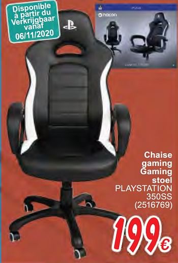 warmte beddengoed kassa Nacon Chaise gaming gaming stoel playstation 350ss - Promotie bij Cora