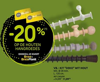 Promoties Kit deko wit hout - Huismerk - BricoPlanit - Geldig van 18/11/2020 tot 30/11/2020 bij BricoPlanit