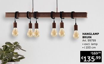 Promoties Hanglamp bruin - Huismerk - Zelfbouwmarkt - Geldig van 17/11/2020 tot 25/12/2020 bij Zelfbouwmarkt