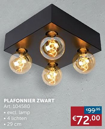 Promotions Plafonnier zwart - Produit maison - Zelfbouwmarkt - Valide de 17/11/2020 à 25/12/2020 chez Zelfbouwmarkt