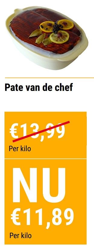 Promoties Pate van de chef - Huismerk - Budgetslager - Geldig van 12/11/2020 tot 17/11/2020 bij Budgetslager