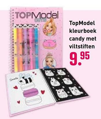 Promoties Topmodel kleurboek candy met viltstiften - Top Model - Geldig van 15/10/2020 tot 06/12/2020 bij Europoint