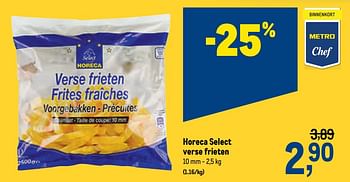 Promotions Horeca select verse frieten - Produit maison - Makro - Valide de 18/11/2020 à 01/12/2020 chez Makro