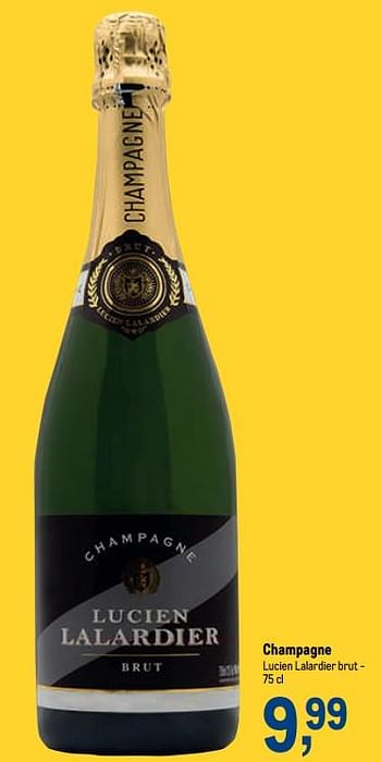 Promoties Champagne lucien lalardier brut - Champagne - Geldig van 18/11/2020 tot 01/12/2020 bij Makro