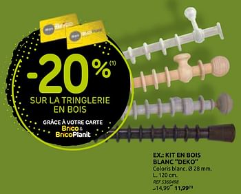 Promotions Kit en bois blanc deko - Produit maison - BricoPlanit - Valide de 18/11/2020 à 30/11/2020 chez BricoPlanit