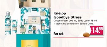 Promoties Kneipp goodbye stress - Kneipp - Geldig van 09/11/2020 tot 28/11/2020 bij De Online Drogist