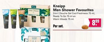 Promoties Kneipp men shower favourites - Kneipp - Geldig van 09/11/2020 tot 28/11/2020 bij De Online Drogist