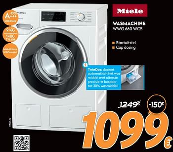 Promoties Miele wasmachine wwg 660 wcs - Miele - Geldig van 16/11/2020 tot 30/11/2020 bij Krefel