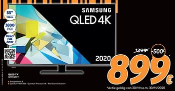 Promoties Samsung qled tv qe55q80t - Samsung - Geldig van 16/11/2020 tot 30/11/2020 bij Krefel