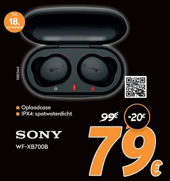 Promoties Sony wf-xb700b - Sony - Geldig van 16/11/2020 tot 30/11/2020 bij Krefel