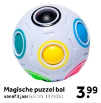 Promoties Magische puzzel bal - Huismerk - Intertoys - Geldig van 26/09/2020 tot 06/12/2020 bij Intertoys