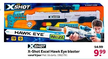 Promotions X-shot excel hawk eye blaster - X-Shot - Valide de 26/09/2020 à 06/12/2020 chez Intertoys