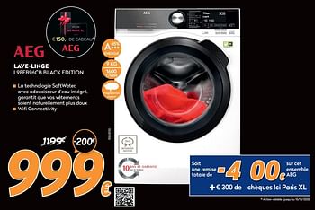 Promotions Aeg lave-linge l9feb96cb black edition - AEG - Valide de 16/11/2020 à 30/11/2020 chez Krefel