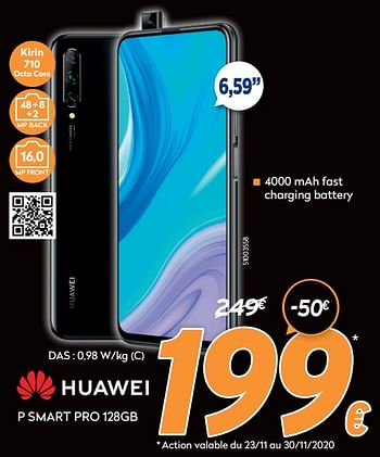 Promotions Huawei p smart pro 128gb - Huawei - Valide de 16/11/2020 à 30/11/2020 chez Krefel